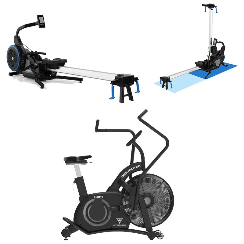 3 in 1 Cardio Workout Pack | Ski & Row Machine   Air Bike