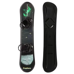 43.3" Snowboard for Kids Beginners Age 5-15 with Adjustable Step-in Bindings Winter Sport Ski Snow Board