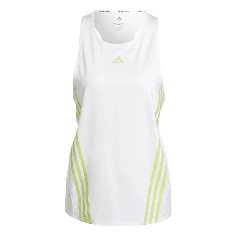 adidas Icons Training Tank Top - Womens - White/Pulse Lime