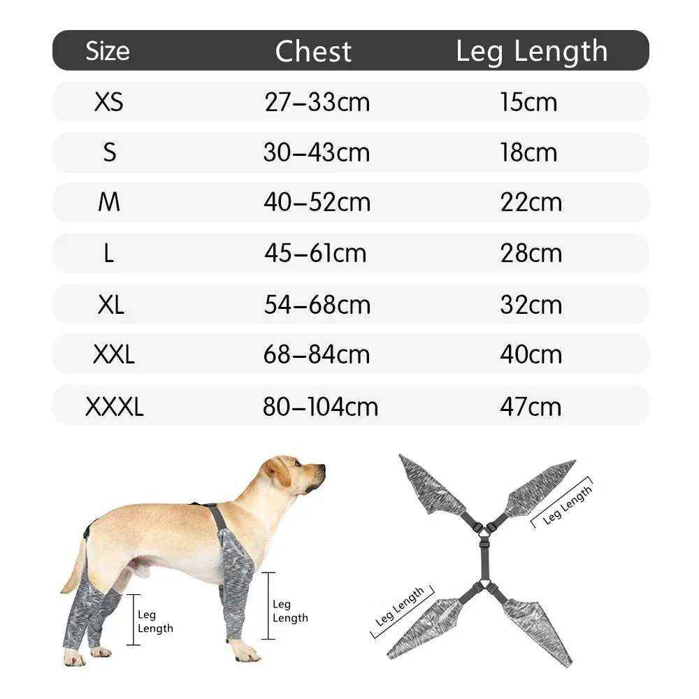 AnniePaw Adjustable Dog Leggings Anti Lick Recovery Dog Sleeves