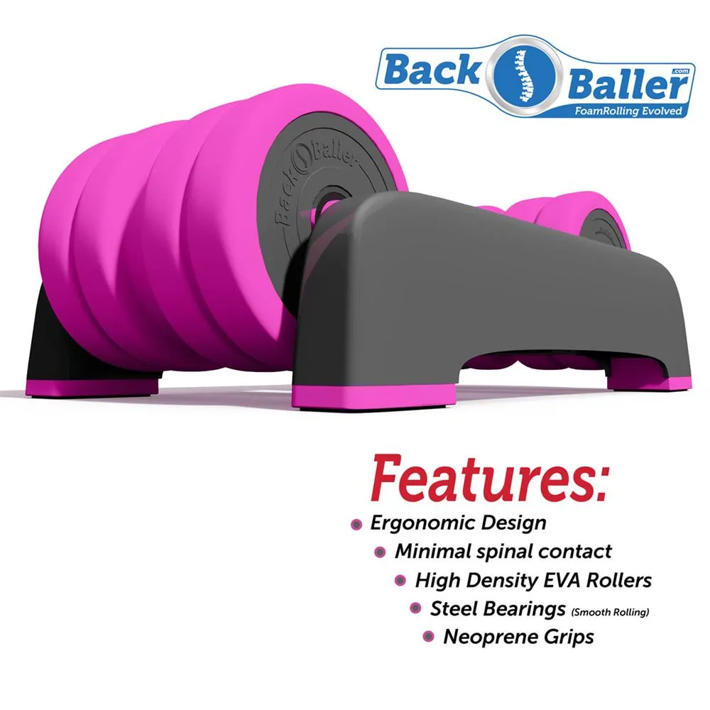 BackBaller Double Foam Roller | Pink