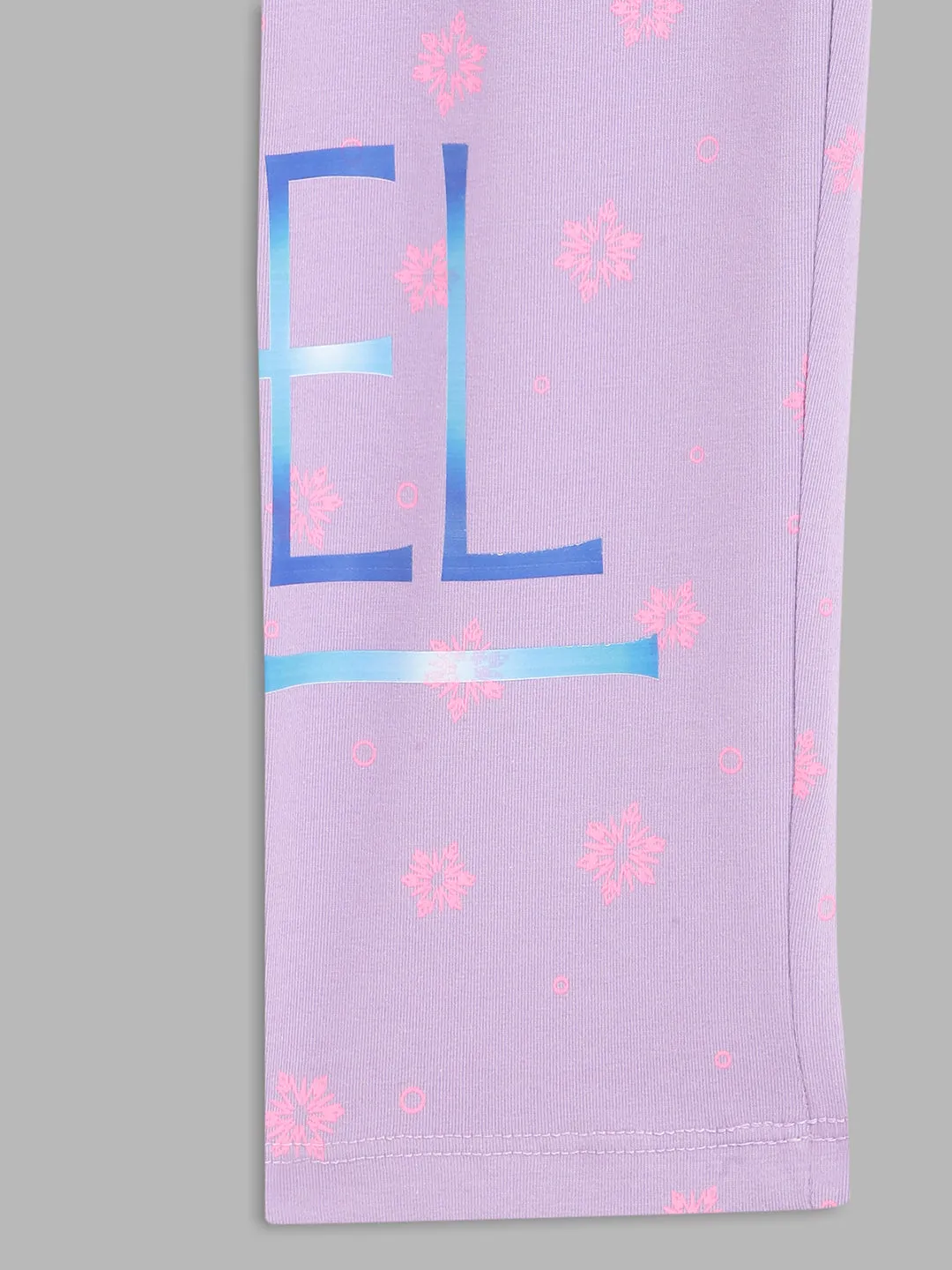 Blue Giraffe Girls Lilac Solid Regular Fit Legging