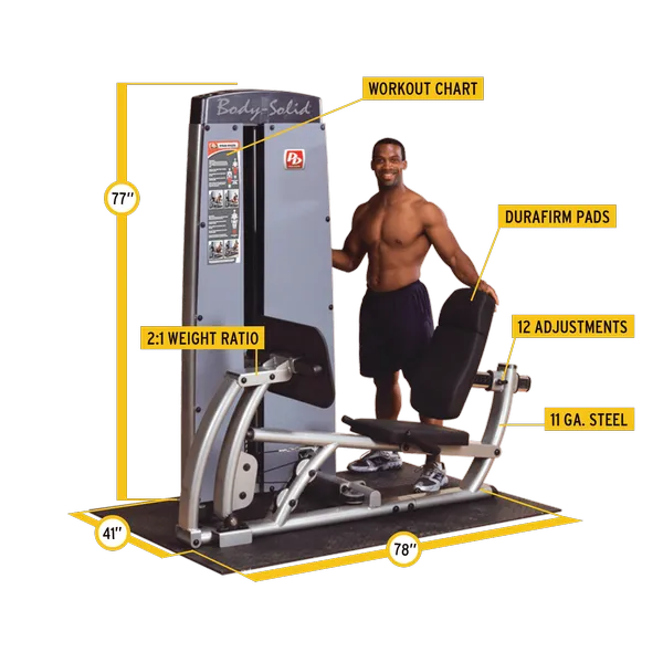 Body-Solid - Dual Leg/Calf Machine FREESTANDING, W STACK