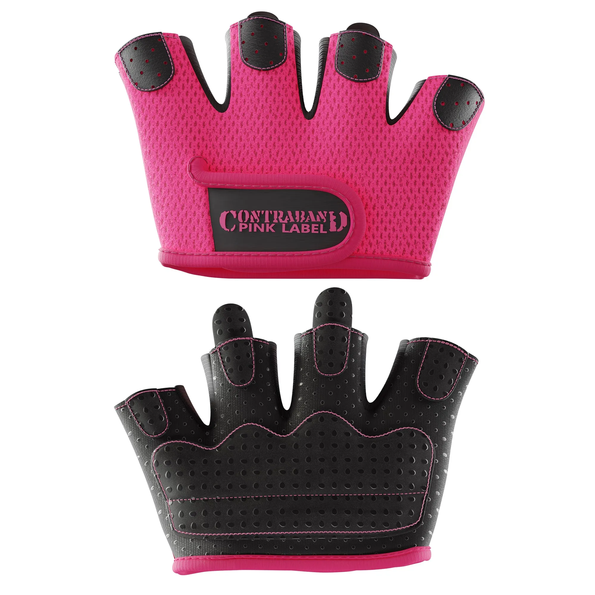 Contraband Pink Label 5537 Womens Micro Weight Lifting Gloves w/Grip-Lock Silicone Padding