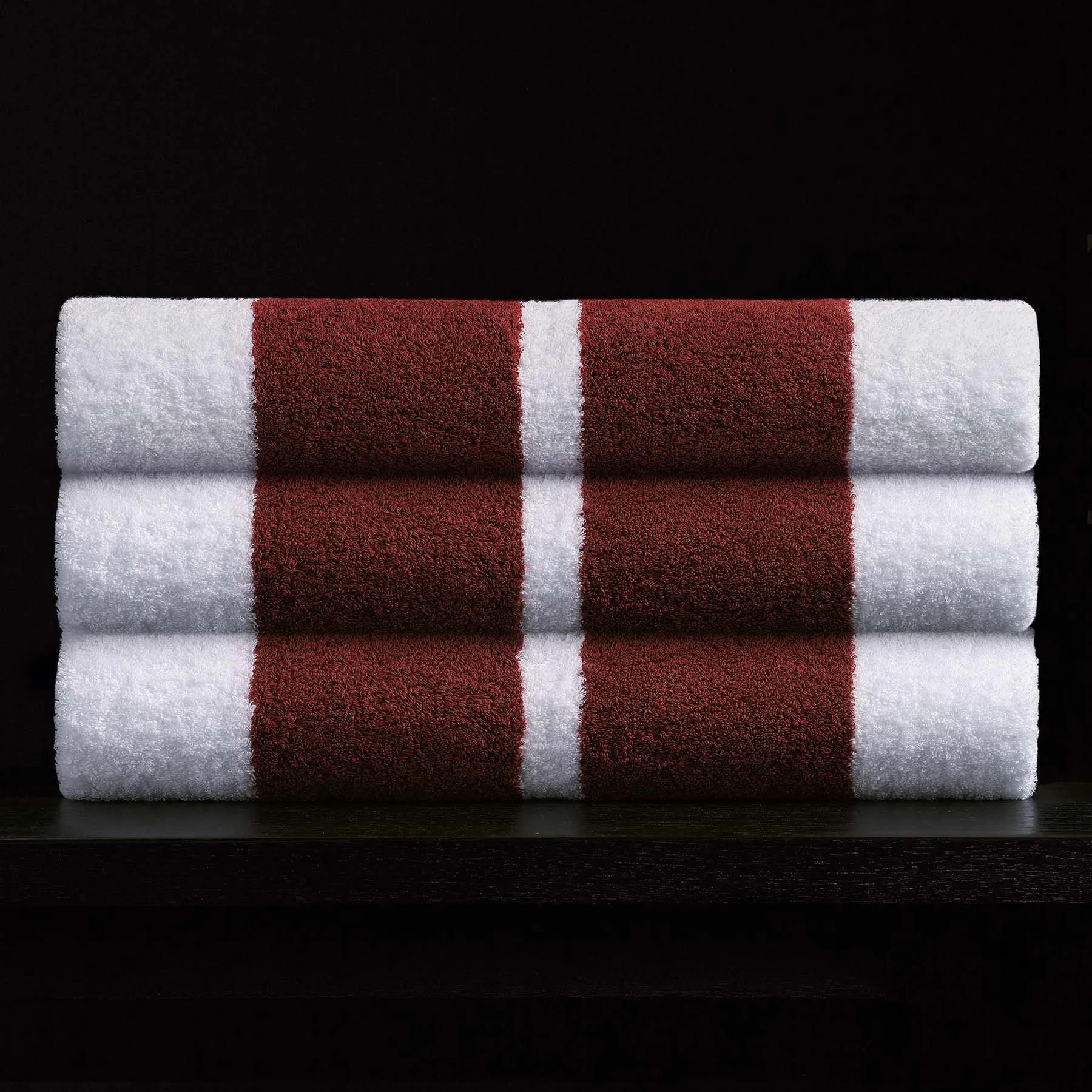 Double Stripe Beach Towel - White/Sunstone