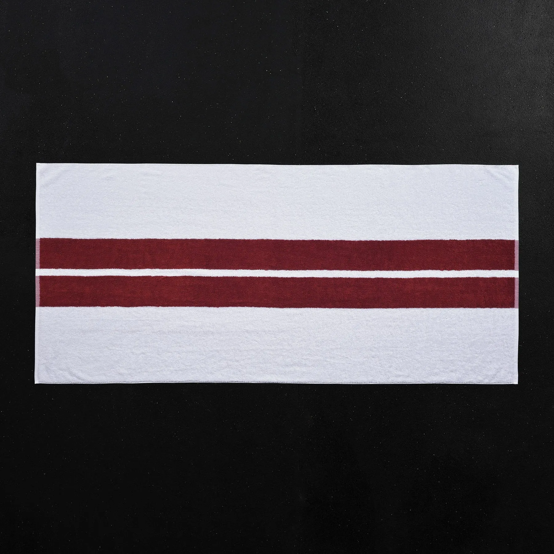 Double Stripe Beach Towel - White/Sunstone