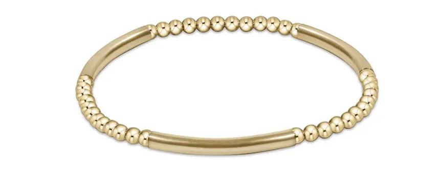 Enewton - Bliss Bar Gold Pattern 3.0mm Bead Bracelet - Gold