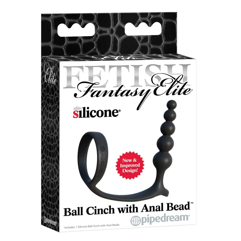 Fetish Fantasy Elite Ball Cinch With Anal Bead - Black