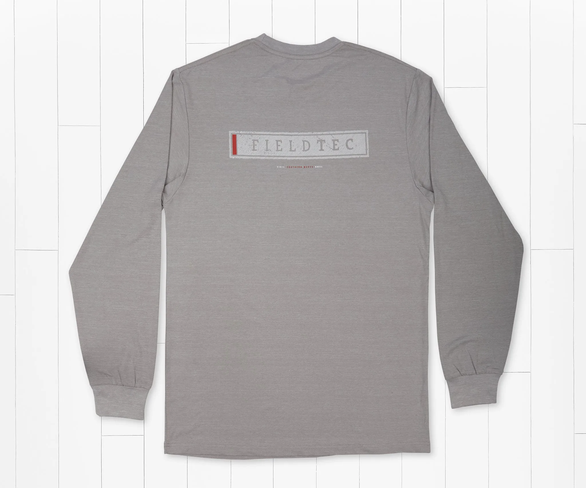 FieldTec™ Heathered Performance Tee - Lines - Long Sleeve