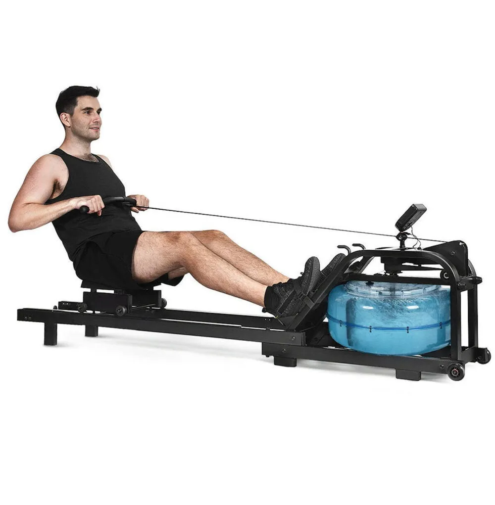 FITPHER Water Resistance Rowing Machine Resistance Metal Dual-Track Healthy Indoor Gym Equipment For Fitness (Irony)