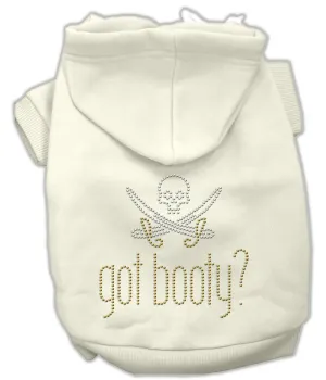 Got Booty Rhinestone Hoodies Cream S (10)