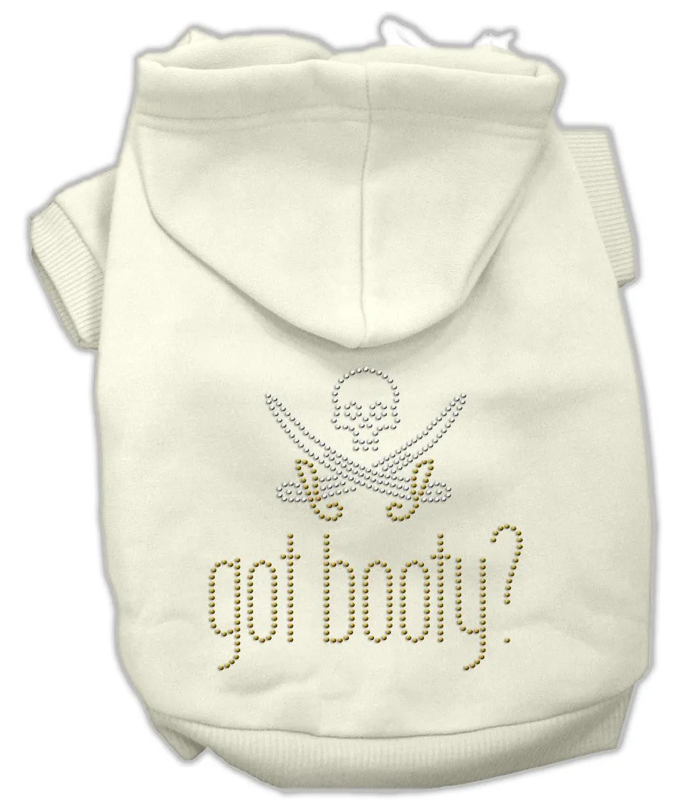 Got Booty Rhinestone Hoodies Cream S (10)