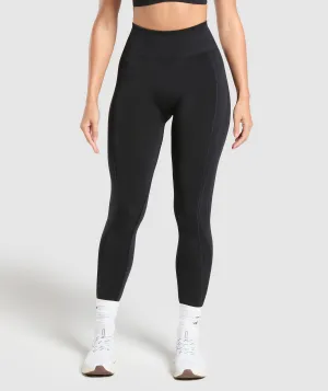 Gymshark Apex Contrast Leggings - Black/Brushed Grey