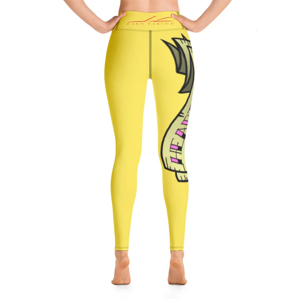 Heartless Yellow Yoga Leggings