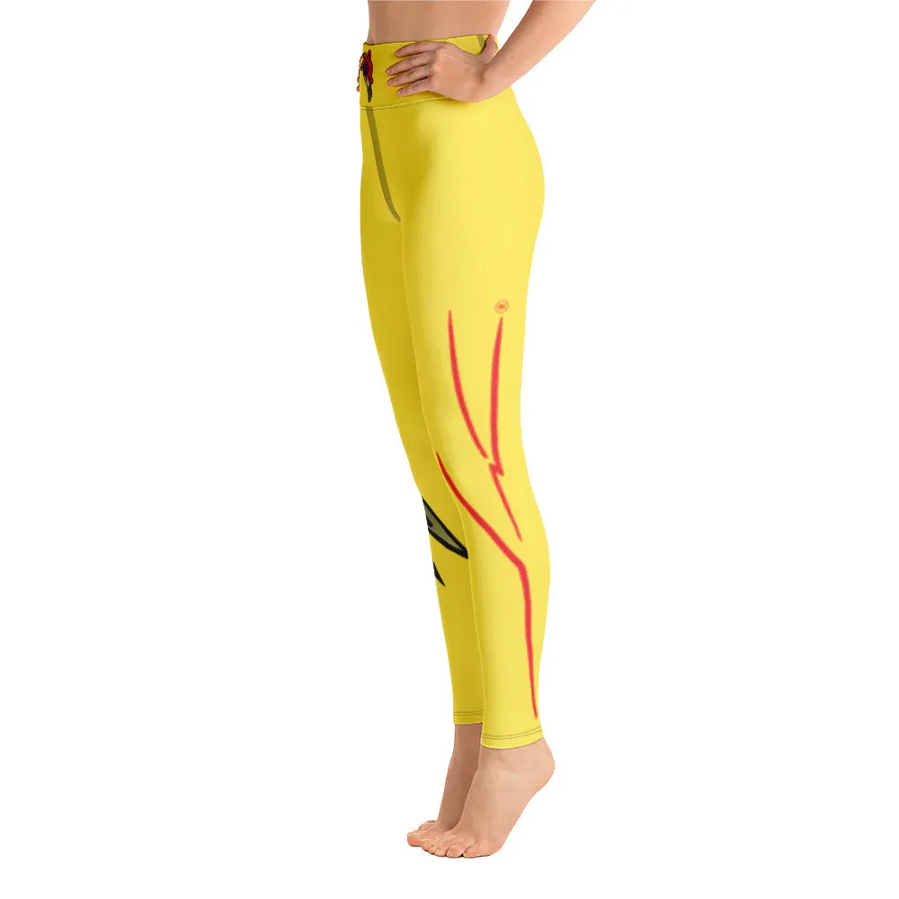 Heartless Yellow Yoga Leggings