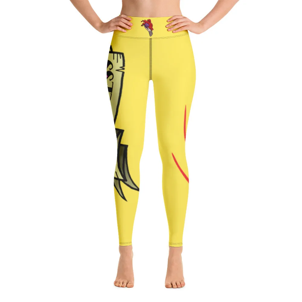 Heartless Yellow Yoga Leggings