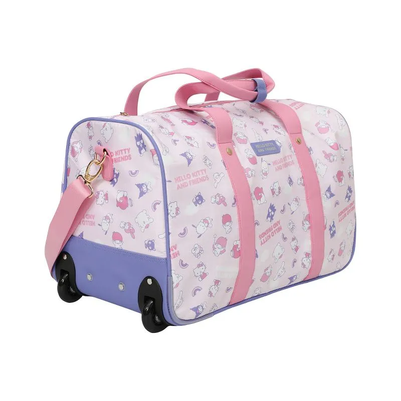 Hello Kitty and Friends All-Over Print Rolling Duffle Bag