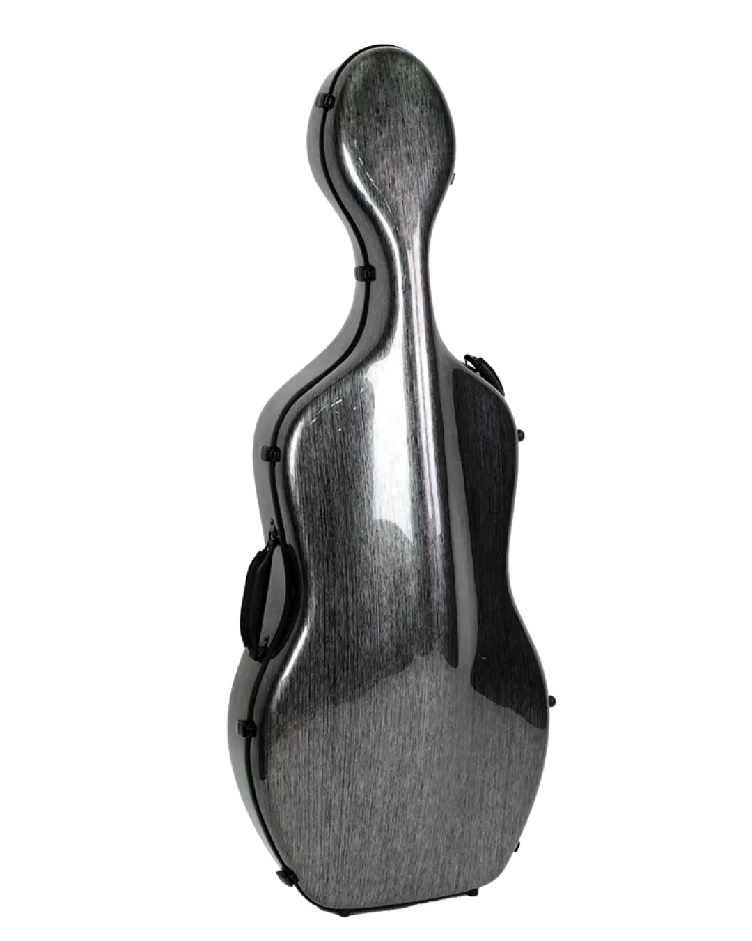 HQ Polycarbon Cello Case 4/4 - Silver and Black Large