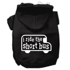 I ride the short bus Screen Print Pet Hoodies Black Size S (10)