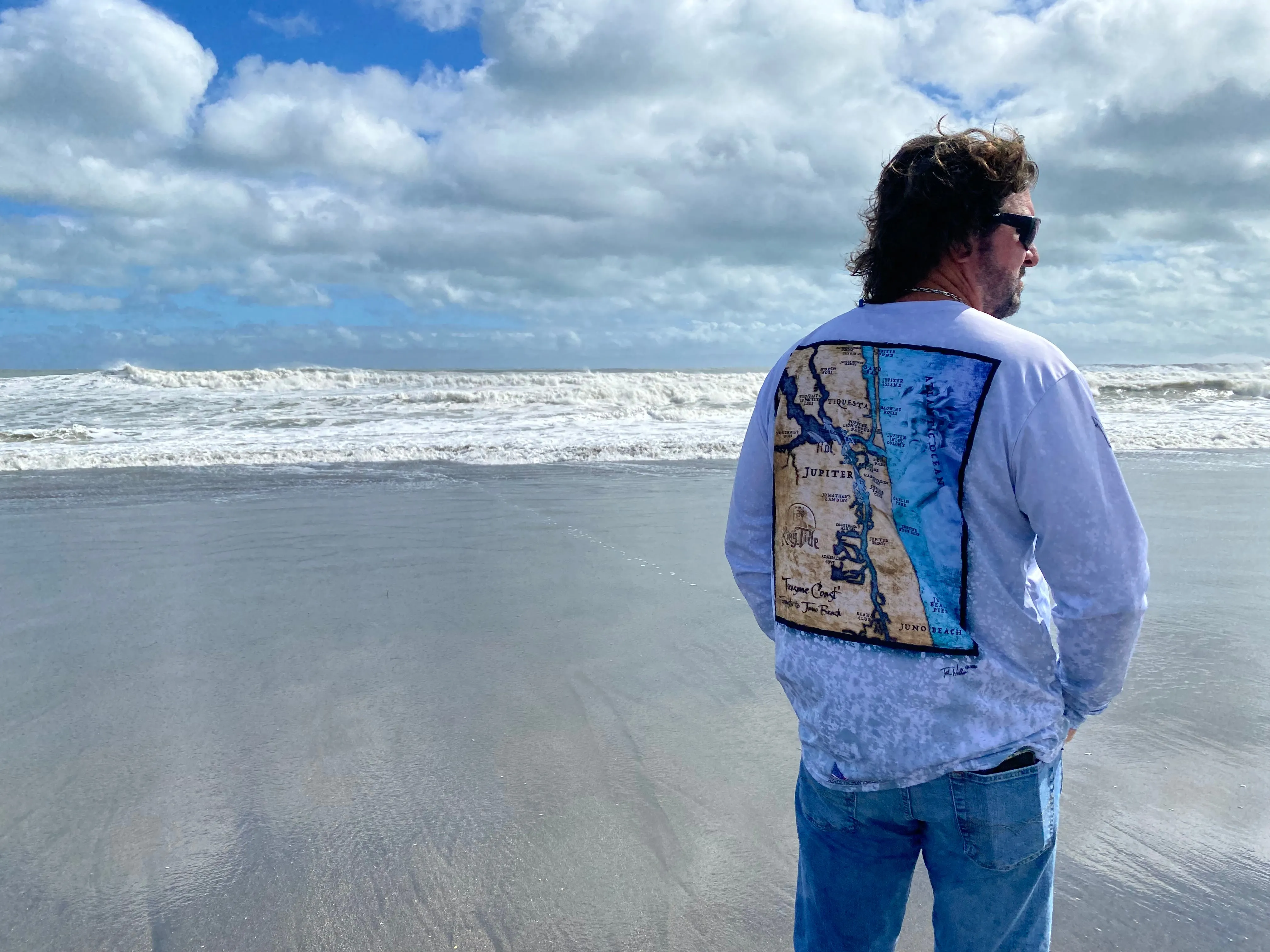 Jupiter, FL / King Tide Allover Chart Shirt