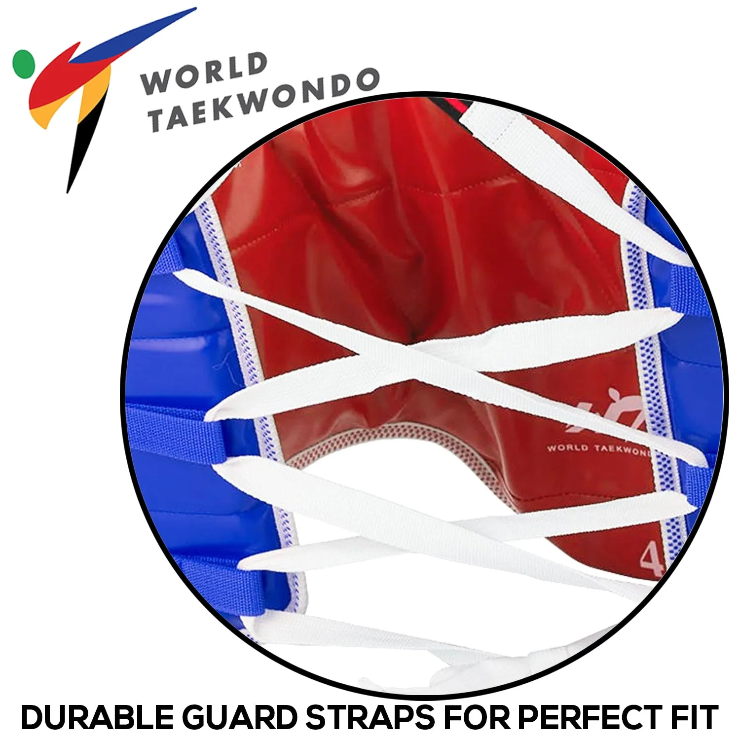 MAR-033 | Red & Blue Taekwondo Reversible Chest Guard - WT Approved