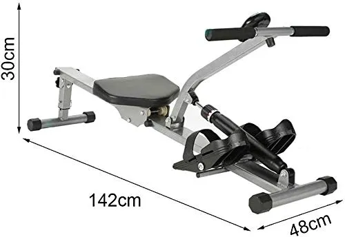 MGIZLJJ Rowing Machines, Rowing Machine,Household Aerobic Rowing Machine Foldable,Adjustable Resistance,Fitness Equipment,Metal Rowing Machine for Home Use