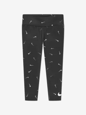 Nike Girls Essential Dri-Fit Logo Leggings in Black