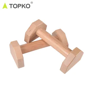 Non-slip Parallettes Wooden Push Up Bar