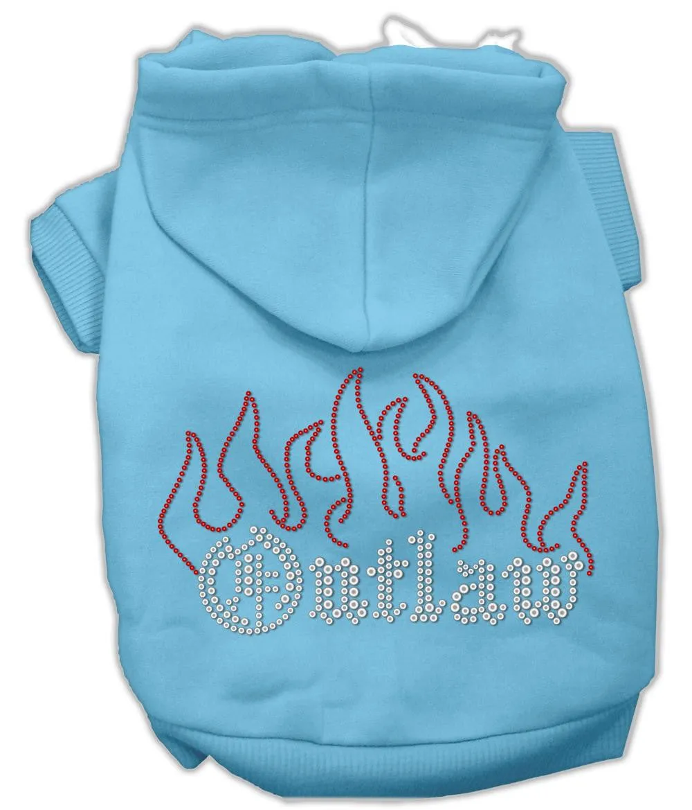 Outlaw Rhinestone Hoodies Baby Blue Xs (8)