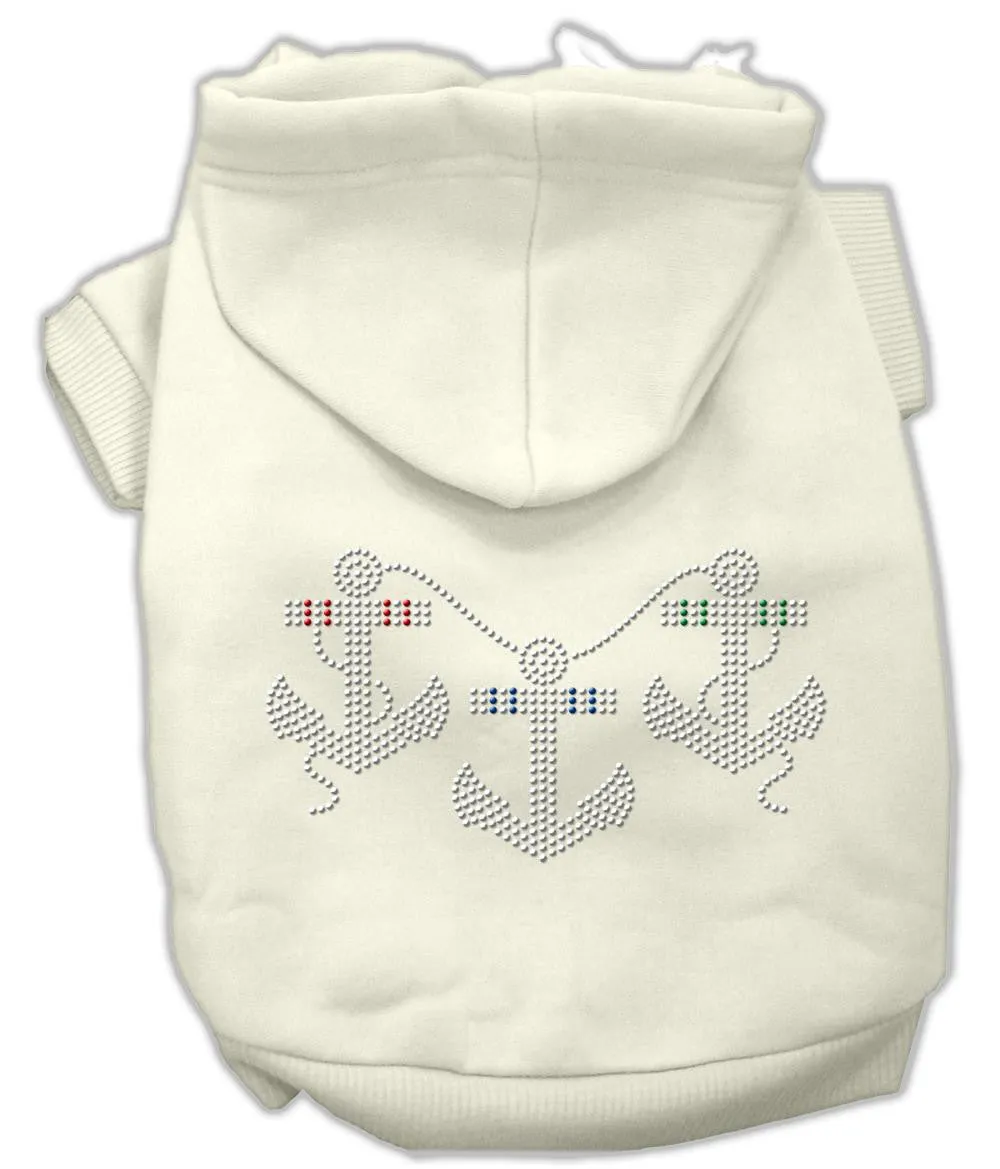 Rhinestone Anchors Hoodies Cream L (14)