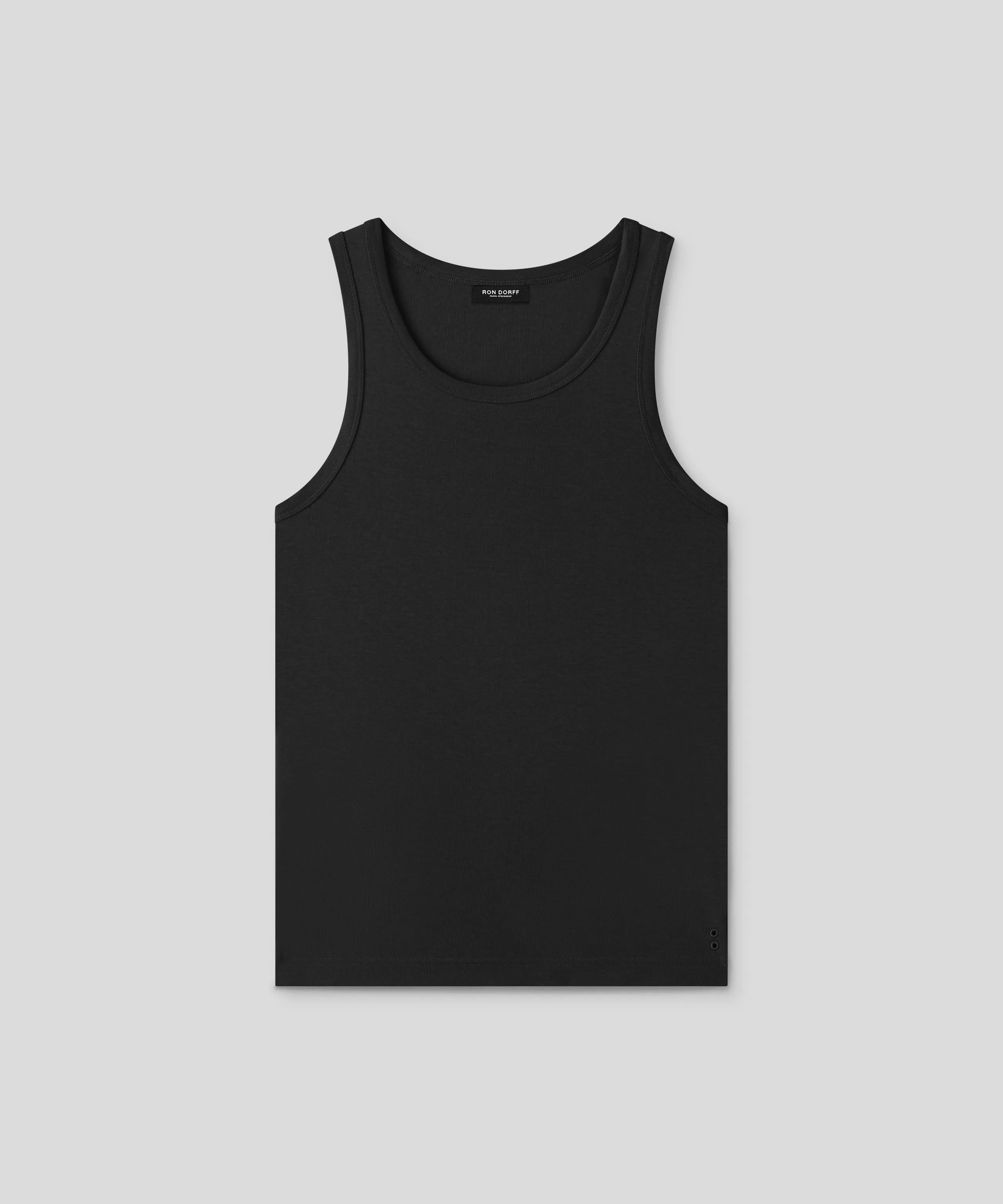 Ribbed Tank Top: Black