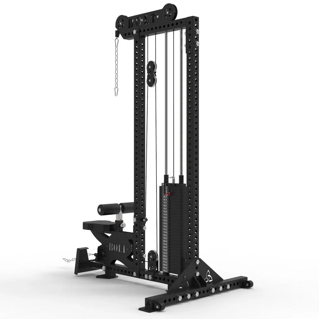 STORM SERIES WIDOW FREESTANDING LAT PULLDOWN LOW ROW WITH 300 LB WEIGHT STACK