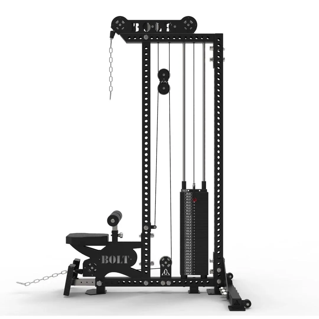 STORM SERIES WIDOW FREESTANDING LAT PULLDOWN LOW ROW WITH 300 LB WEIGHT STACK