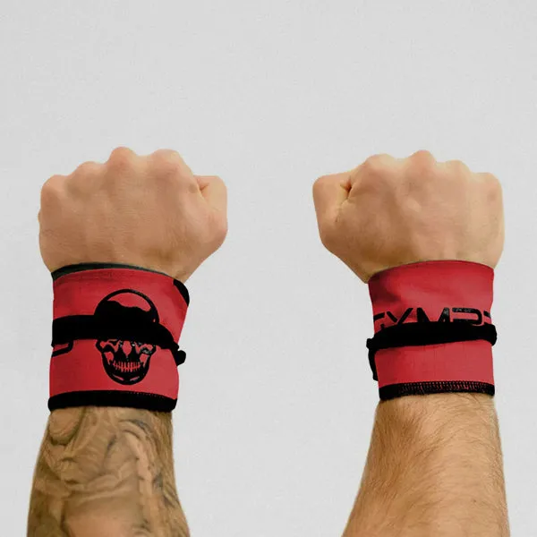 Strength Wrist Wraps - Adjustable Support - Red