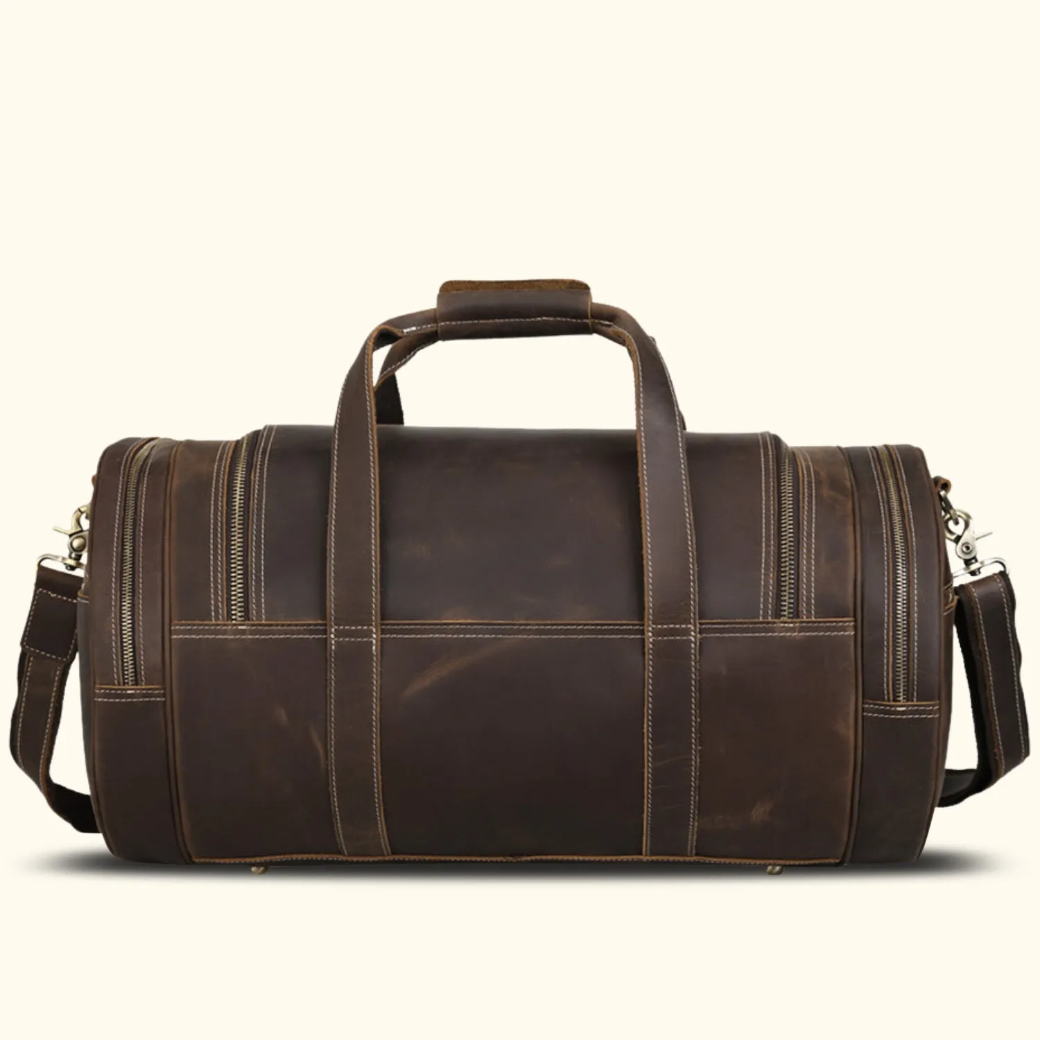 The Major - Leather Barrel Travel Bag