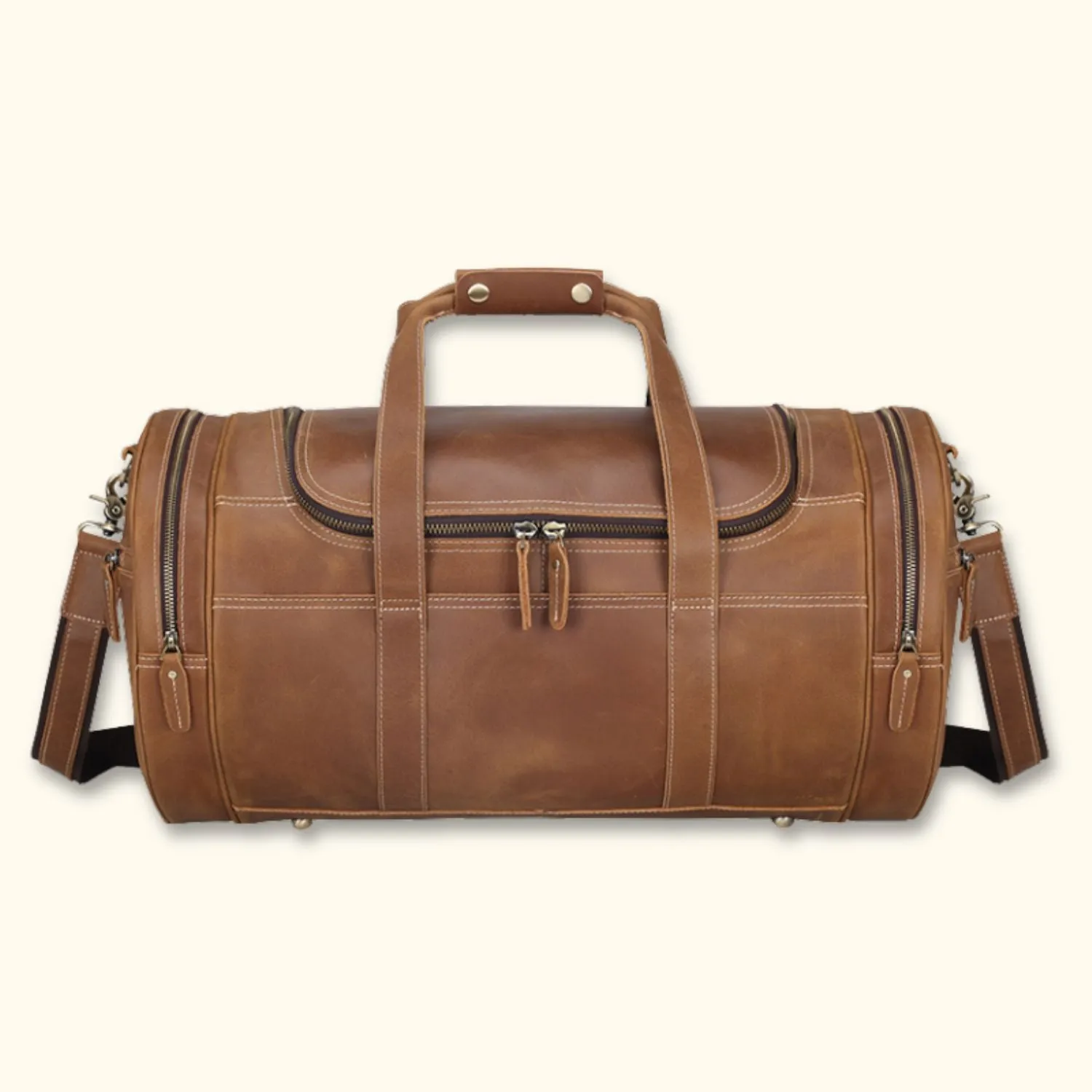 The Major - Leather Barrel Travel Bag