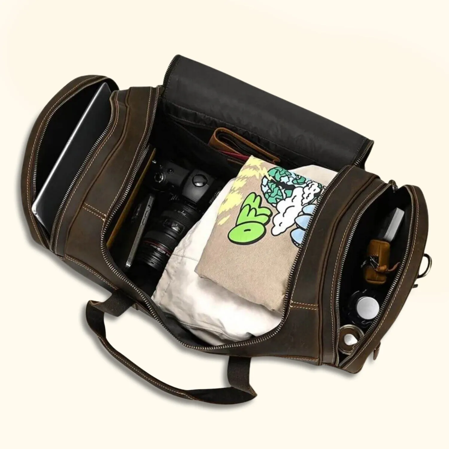 The Major - Leather Barrel Travel Bag