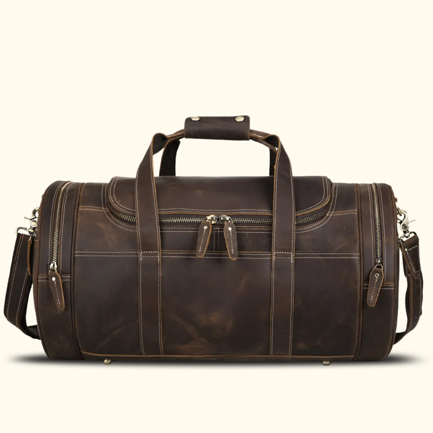 The Major - Leather Barrel Travel Bag