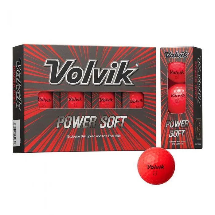 Volvik Power Soft Golf Balls-Red