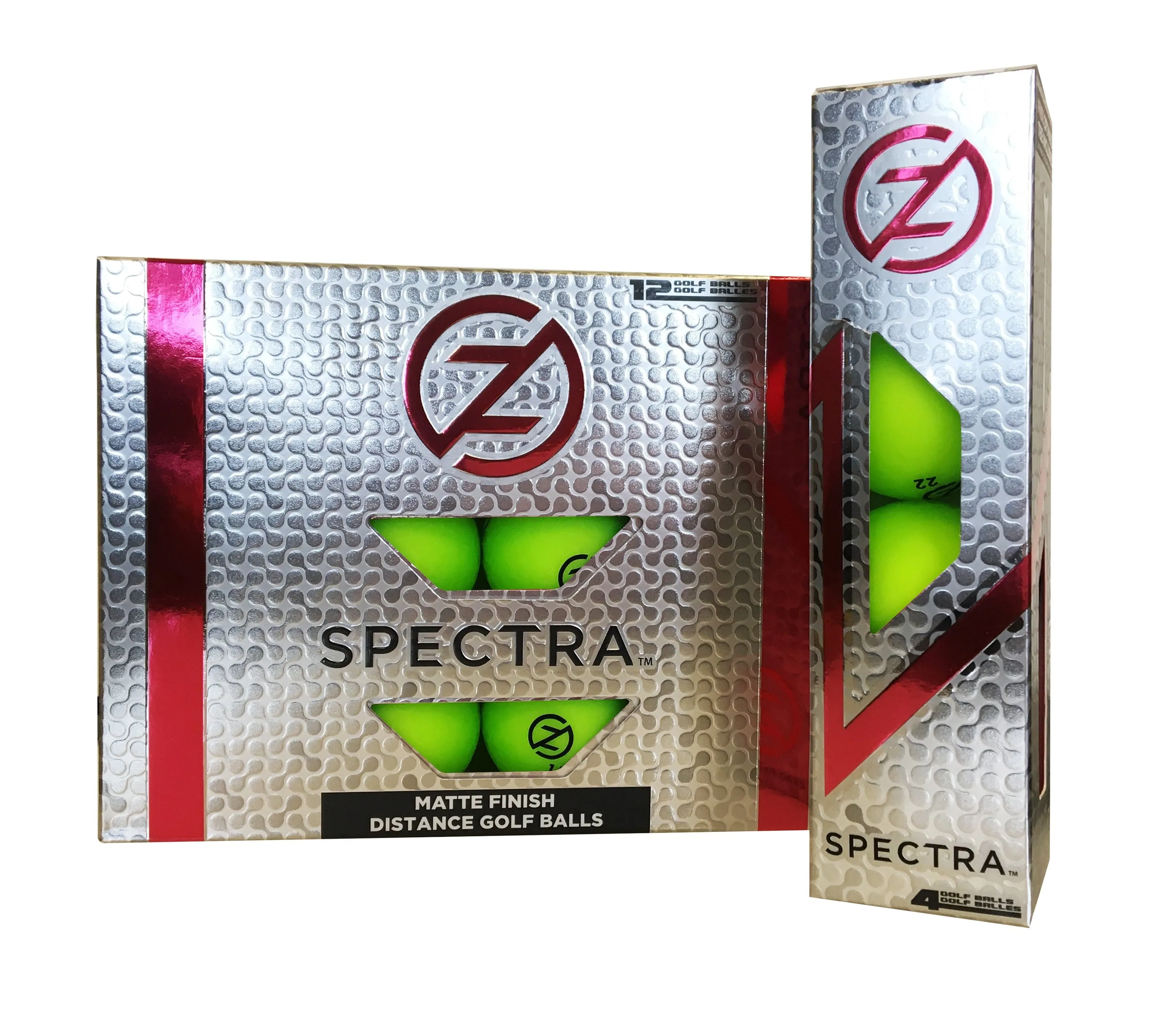 Zero Friction Spectra Golf Balls, Neon Yellow, 12 Pack