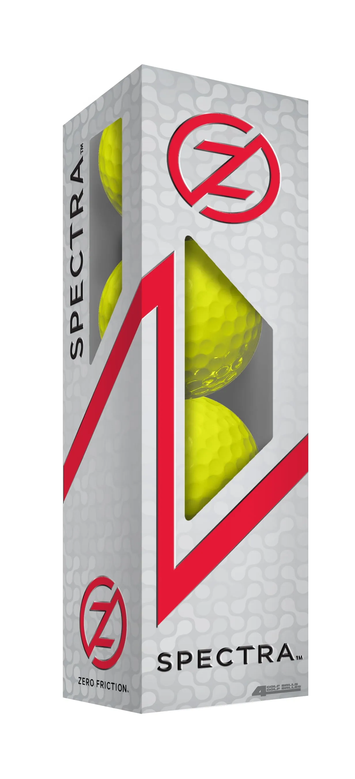 Zero Friction Spectra Golf Balls, Neon Yellow, 12 Pack