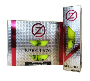 Zero Friction Spectra Golf Balls, Neon Yellow, 12 Pack